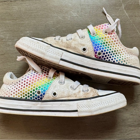 Converse Kids Sneakers with Rainbow Accents - Picture 1 of 3